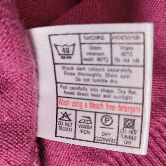 Vintage 80s Dunedin Purple Lambswool Collared Sweater Large Kitschy Grannycore - Picture 10 of 10